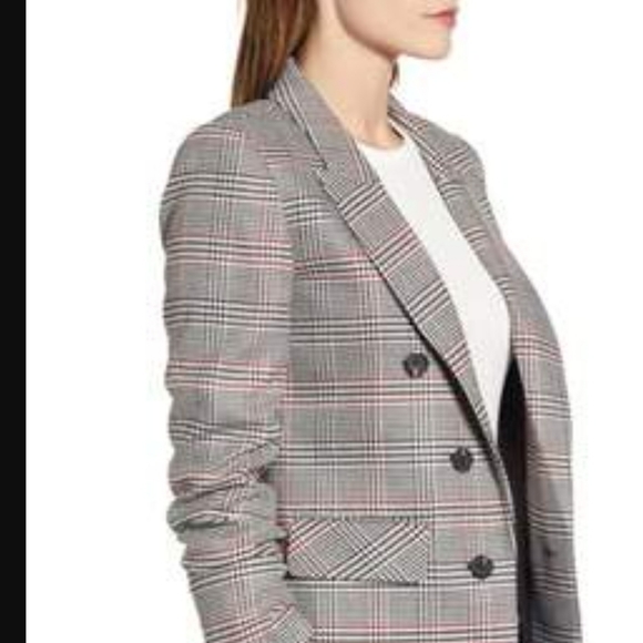1. State Plaid Long Blazer gray - Picture 9 of 10